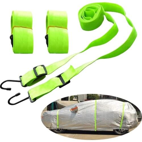 Kayme Gust Car Cover Straps Wind Protector,3pcs Elastic Adjustable Rope Protect Cover from High Wind, Universal Fit