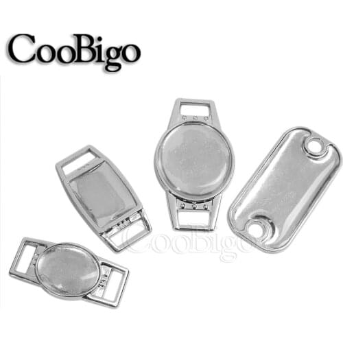 10set Blank Shoelace Charm With Clear Epoxy Stickers for Paracord Bracelet Sneakers Pets Collar Decoration Accessories