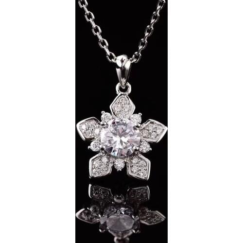 Jewelry necklace set ice and snow pendant necklace moissanite 1.00ct D VVS Luxury fashion necklaces for women