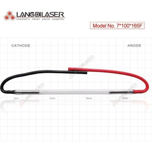 YAG laser pump xenon arc lamp , size : 7*100*165F - wire , laser xenon flash lamp , xenon flash lamp for ND:YAG laser machine
