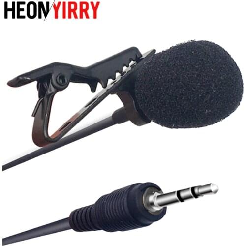 Mini Jack Clip-on Lapel Microphone Lavalier Microphones Wired Mic for Speaking Speech Phone Condenser Microfone