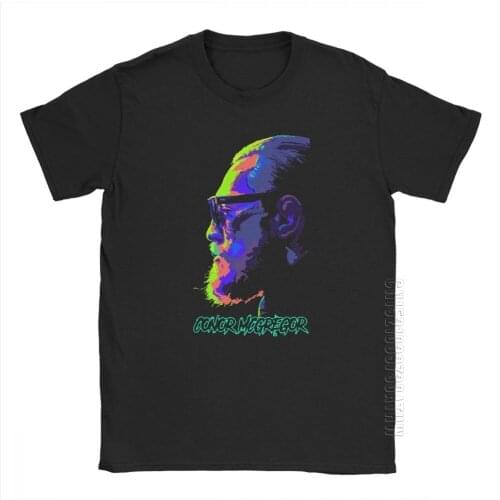 Notorious Neon Bulb Mens T-Shirts Connor Conor Mcgregor Basic Cotton High Street Tees Crew Neck T Shirts Party Printed Tops