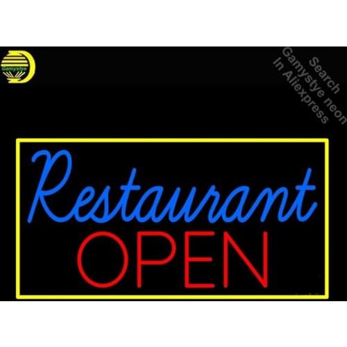 Neon Sign for Restaurant Open Neon Bulb sign handcraft Real Glass tube Decorate windows personalise neon sign maker Dropshipping