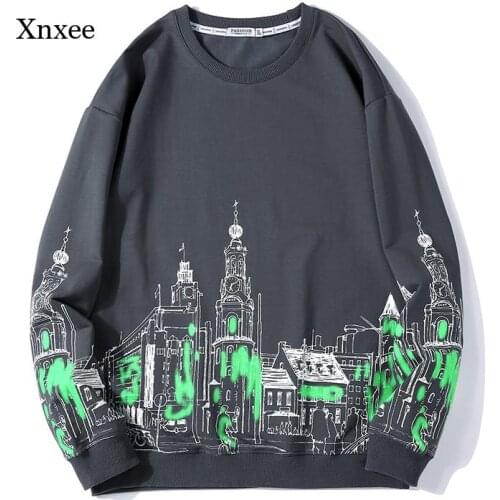 Harajuku Pullover Sweatshirt Autumn New Crew Neck Sweatshirt 2021 Streetwear Hip-Hop Sweater Casual Fashion Mens Tops Clothing