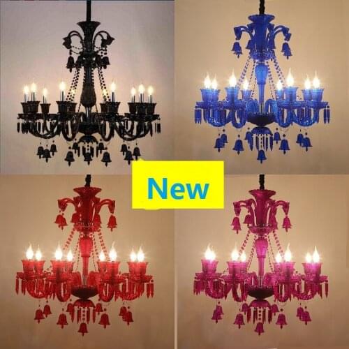 Multicolor crystal 6/8heads cafe coffee lamp chandelier diffuse clothing shop in the hotel restaurant decorative light ZA929055