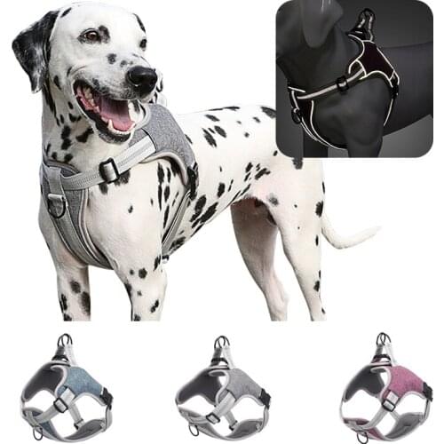 Reflective Dog Harness Leash Breathable Dog Walking Vest Mesh Chest Straps Leash for Small Medium Large Dog Pet Supplies