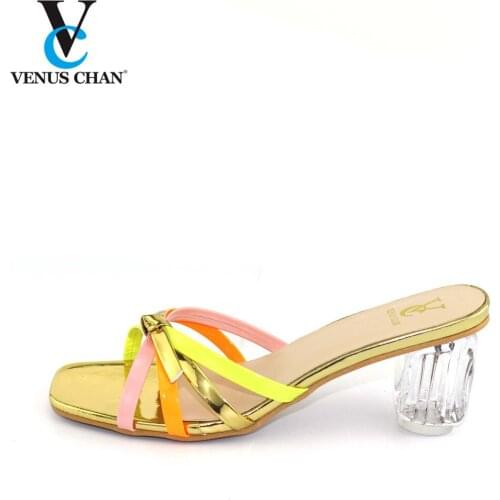 High Quality Italian Design PU Leather Adults Shoes African Woman Shoes Decorated with Rhinestone Special Design for Party