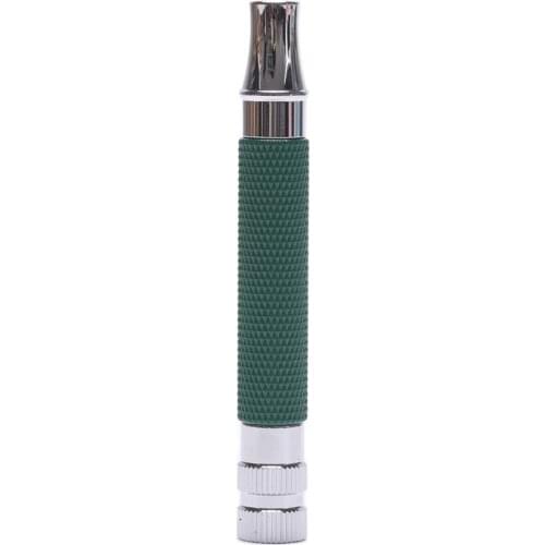 Yaqi Bottle Green and Chrome Color Brass Safety Razor Handle