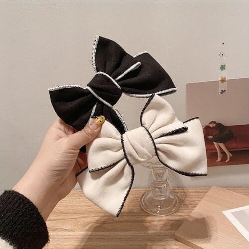 Korean Fashion Bow Hairpin for Women Girls Ribbon Hair Clips Bowknot Ponytail Clip luxulry jewelry Hair Accessories