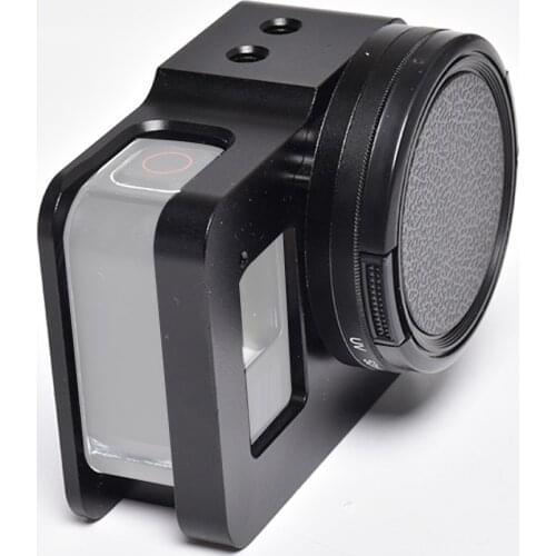 FEICHAO CNC Aluminum Alloy Protective Cage with 52mm UV Lens Filter for GoPro HERO 8 Black Frame Case Border Protective Cover