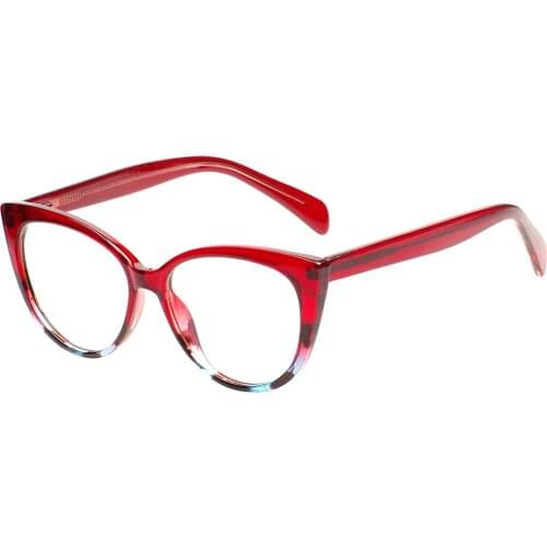 Women Cat Eye Transparent Glasses Fashion Clear TR90 Lightweight Spectacles Frame For Prescription Lenses