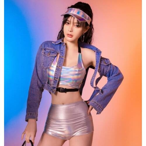 Hip Hop Dance Costume For Women DJ DS Clothing Sexy Dancer Outfit Pole Dance Clothes Fall Jazz Dance Wear Stage Outfit DL7271