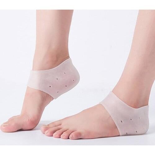 1 Pair Breathable Silicone Heel Socks Protector Ankle Support Protection Ballet Shoe High Heels Cracked Socks Gel Care Tool