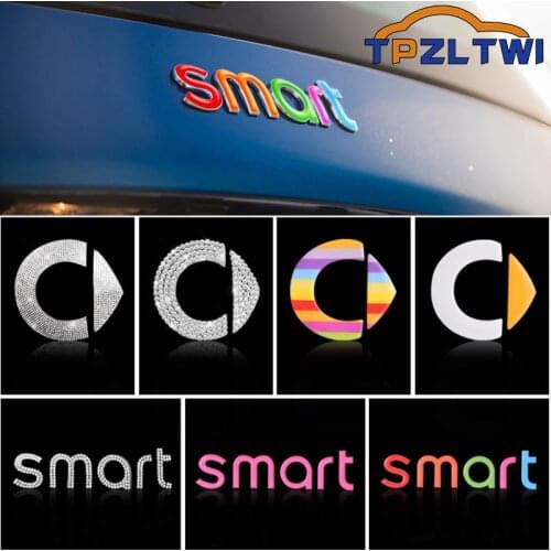 1pcs Car Styling Front Grill Badge Car Front Rear Trunk Emblem Logo Stickers For Smart 451 Fortwo 453 Fortwo Forfour Accessories