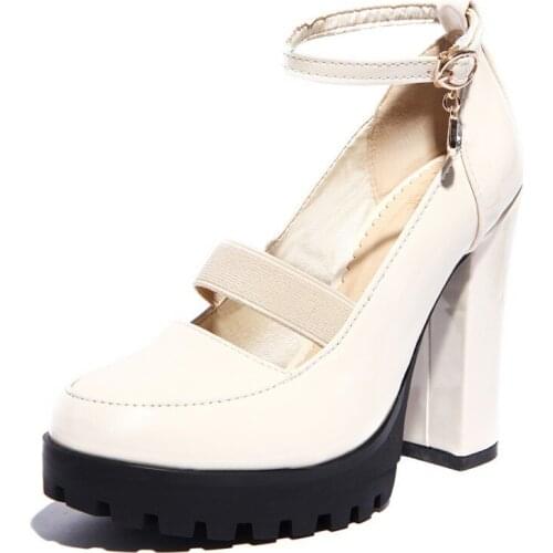 18 years in early spring the new comfortable thick with ultra-high with waterproof cingulate shallow mouth single shoes 1822