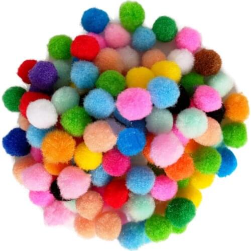 2000Pcs DIY Mixed Color Mini Soft Fluffy 8mm Pom Poms Pompoms Ball for kids
