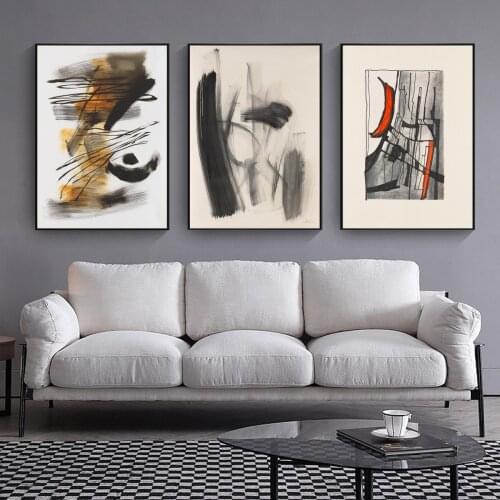 Nordic Simple Line-drawing Graffiti Abstract Poster Canvas Print Painting Wall Art Living Room Home Decoration