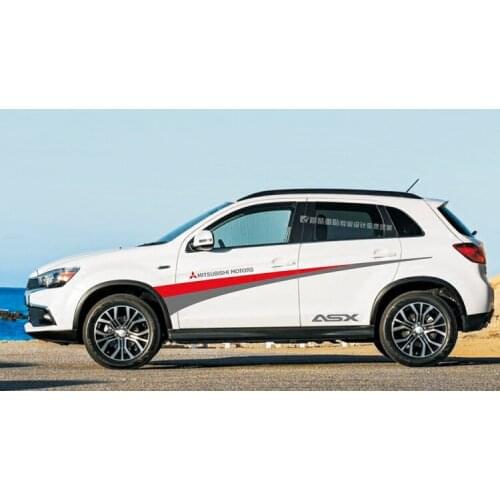 For Mitsubishi ASX car sticker 3D LOGO Reflective car hood body sticker Car waistline stickers