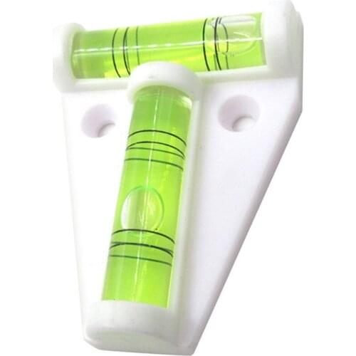 White T-Type Spirit Level Plastic Measuring Vertical And Horizontal Adjuster Trailer Motorhome Boat Accessories Parts New
