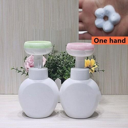 Soap Bottle Foaming Lotions Refillable Bottle Flower Pump Head Soap Shampoo Cosmetic Empty Bottle 350ML