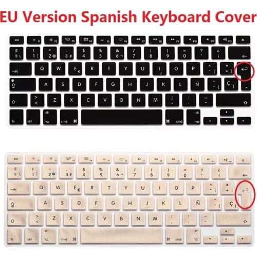 Euro Spanish Keyboard Cover 5PCS EU ESP Silicon Skin For Macbook Pro 13 Retina 15 Laptop Sticker Notebook For iMac PC Computer