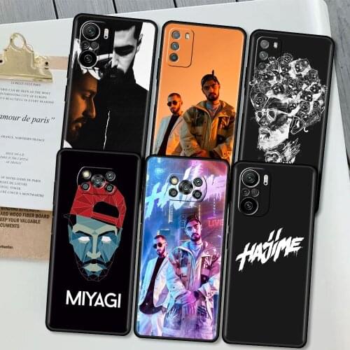 Black Phone Case For Xiaomi Mi Poco X3 NFC M3 Pro F3 GT F2 X2 11 10T Note 10 Lite Painted Protect Cover Rap Hajime MiyaGi Andy