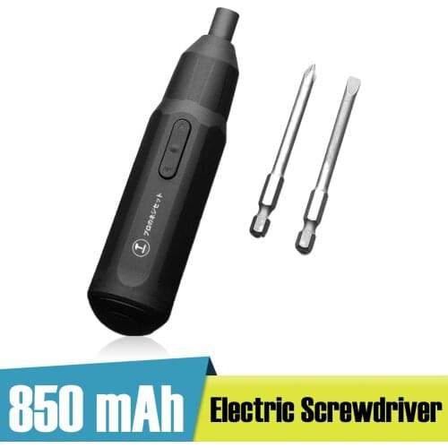 4.8V 850mAh Electric Screwdriver Rechargeable Portable Cordless Screwdriver Dual Directions With 2 Hex Screwdriver Bits Tool Set
