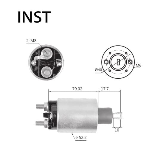 ELECTROMAGNETIC SWTICH SOLENOID FOR 12V 2.2KW F042011148 230770 231020 35640770 35641020 K01253 480 LAND ROVER 110/127