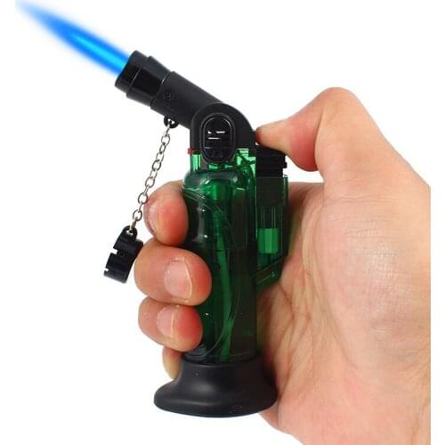 Torch Jet Gun Lighter Inflatable Windproof Flame Refillable Cigar Lighters for BBQ Kitchen Outdoor Ignition