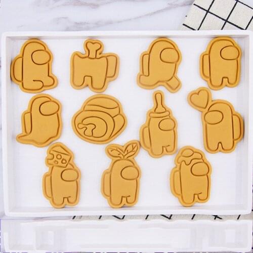 Cookie Stamp Mold 11Pcs/set Anime Game Biscuit Cutter Cookie Molds Sugarcraft Cake Fondant Decorating Tools Baking Mold