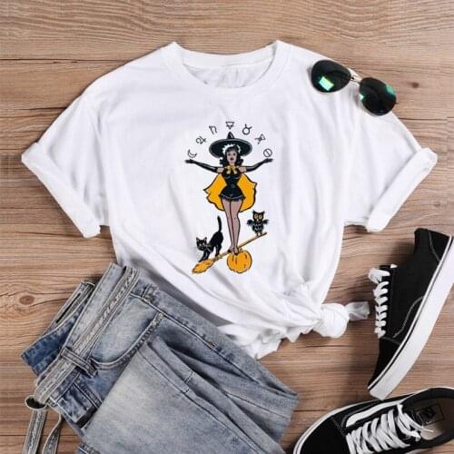 Colored cat and bat Witchy Hex T-Shirt 100% Cotton graphic casual funny street style tumblr women unisex Fashion tshirt top tee