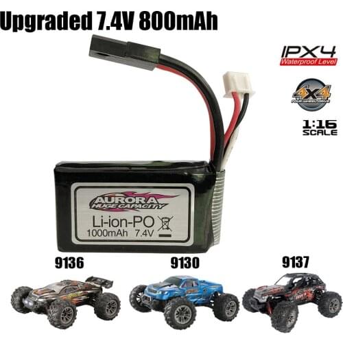 HIINST Upgraded 7.4V 1000mAh Rechargeable Battery 1/16 XLH 9130 9136 9137 Car 4WD Truck battery four-wheel drive high speed car