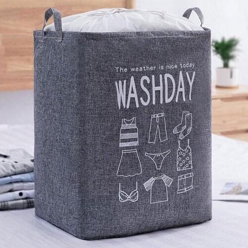 Storage Baskets Laundry Basket Large capacity Foldable Storage Basket Home Quilt Clothes Sundries Organizer Drawstring Pocket