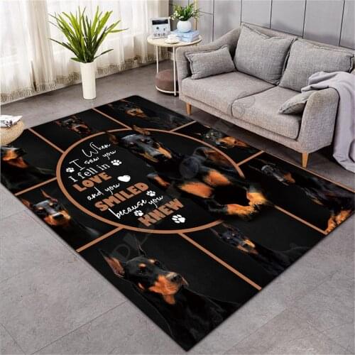 Doberman 3D Printed Play Mat Board Game mat map Large Carpet for Living Room Cartoon Rugs Maze 02