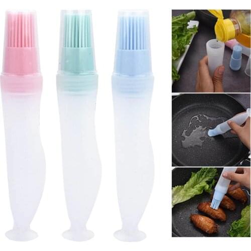 1Pcs Temperature Barbecue Tools Portable BBQ Basting Brushes Baking Accessories Oil Bottle Brush Kitchen Gadgets Silicone