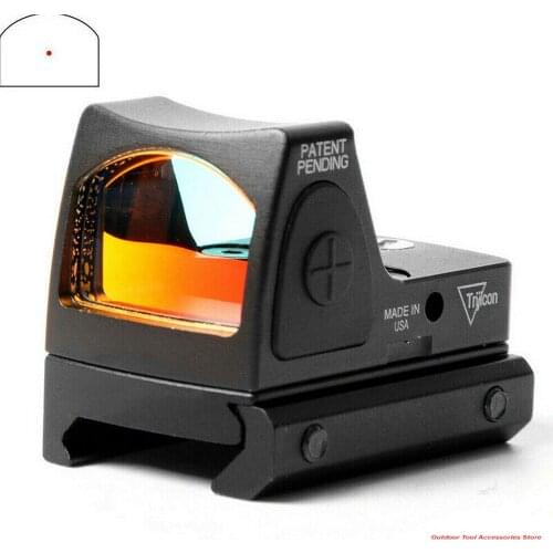 Mini RMR Red Dot Sight Collimator Sight Scope Fit 20mm Weaver Rail Mount Hunting Rifle