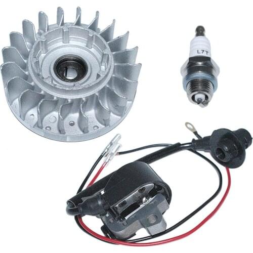 Flywheel Ignition Coil Spark Plug Kit For Stihl 066 MS660 Chainsaw Replace 1122 400 1217, 1122 400 1314
