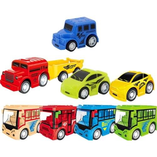 8Pcs/Set Mini Simulation High-speed Inertia Car Engineering Vehicle Toy Mobile Vehicle Model Kid Mini Car Toys Gift for Children