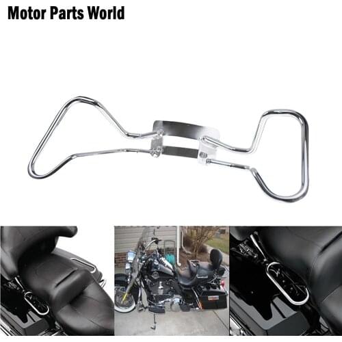 Motorcycle Passenger Grab Rail Seat Hand Grab Rail Bar Support Chrome For Harley Touring Electra Road Glide Road King 2009-2013