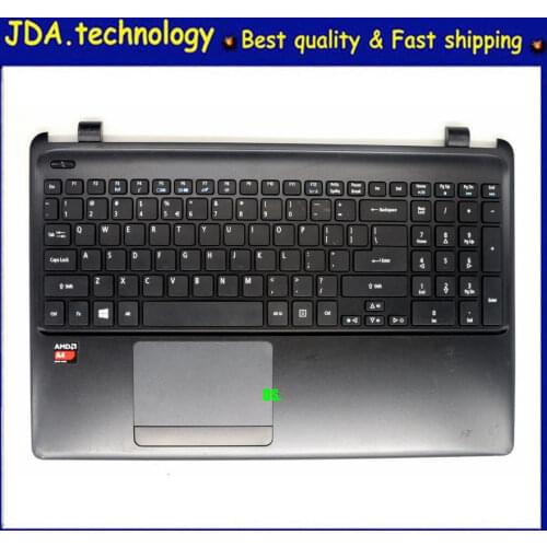 MEIARROW 95%New cases for Acer Aspire E1-522 Palmrest US keyboard upper cover case Touchpad,Black