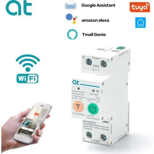 Single phase WIFI Smart Energy Meter Timing Relay​​ Kwh Metering Monitoring Circuit Breaker with Leakage Protection 63A Ewelink