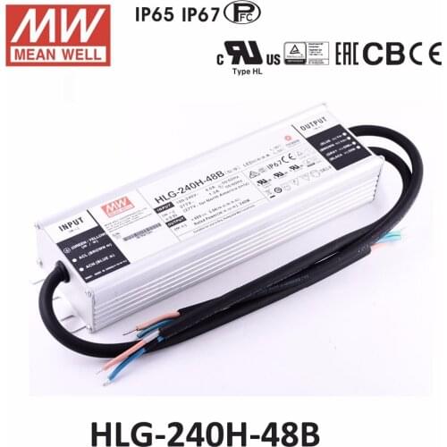 Original Meanwell HLG-240H-48B constant current 5A 24-48VDC dimmable Power Supply 240W 48V IP67 waterproof adjustable led driver