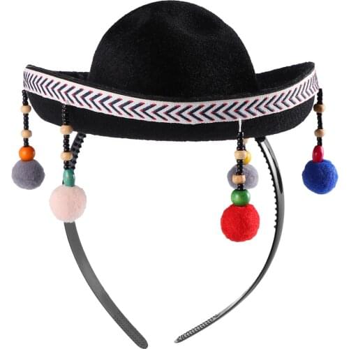 Plush Ball Durable Decor Small Funny Mexico Cap Party Hat Mexico Hat for Women Man Beach Party Hawaii Style Accessories A35