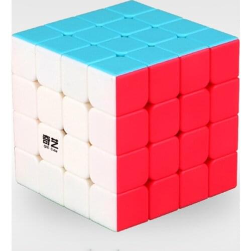 Qiyi Mofangge Qiyuan 4x4x4 Magic Cubes Black And White Double Color Getting Started Stickers Qiyuan 4S Speed Educational Toys