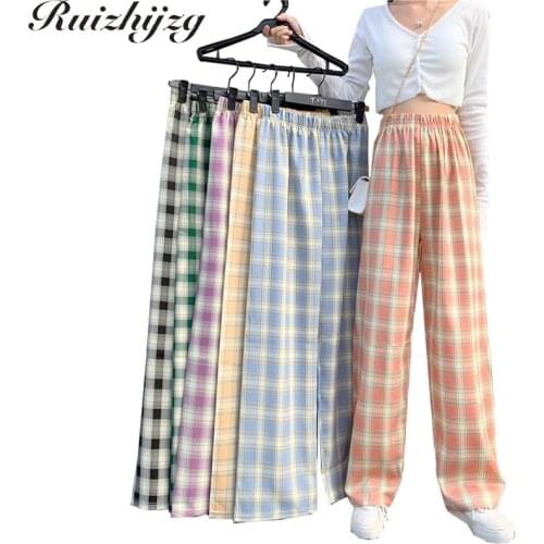 Женские брюки в клетку Ruizhijzg China At AliExpress