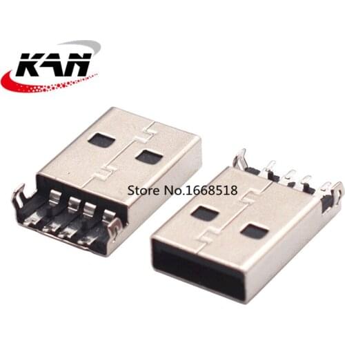 10pcs sinking plate USB socket AM180 degree USB interface seat patch A male interface male seat charging interface vinyl