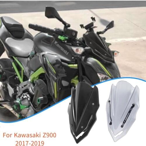 Windscreen Windshield for Kawasaki Z 900 ZR900 Z900 2017-2019 2018 Motorcycle Accessories Air Wind Deflector Double Bubble Smoke