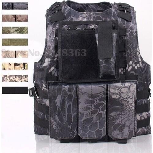 Military Tactical Vest Men Army Swat Vest MOLLE Camouflage Waistcoat Combat Camo Vest Wargame Paintball Wear