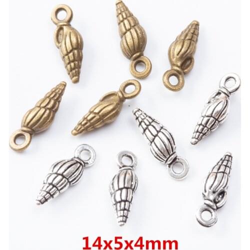 140 pieces of retro metal zinc alloy Shell pendant for DIY handmade jewelry necklace making 7298