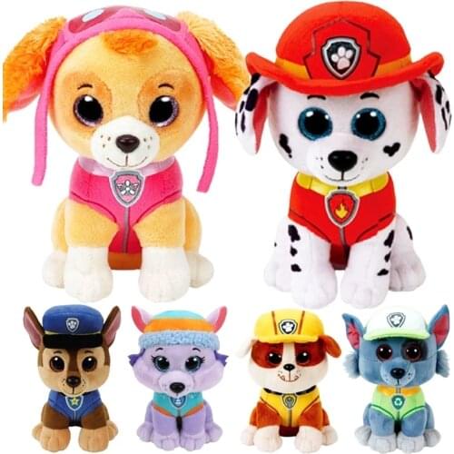 15cm Ty Big Eye Beanie Animals Dog Plush Toy Marshall Rocky Zuma Cute Animal Plush Collectible Toy Children Gift